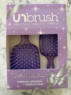 Unbrush Glitter Brush Set Original and Mini in Purple